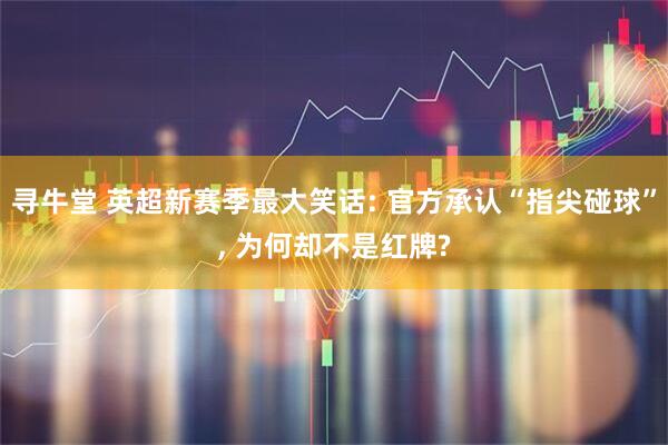 寻牛堂 英超新赛季最大笑话: 官方承认“指尖碰球”, 为何却不是红牌?